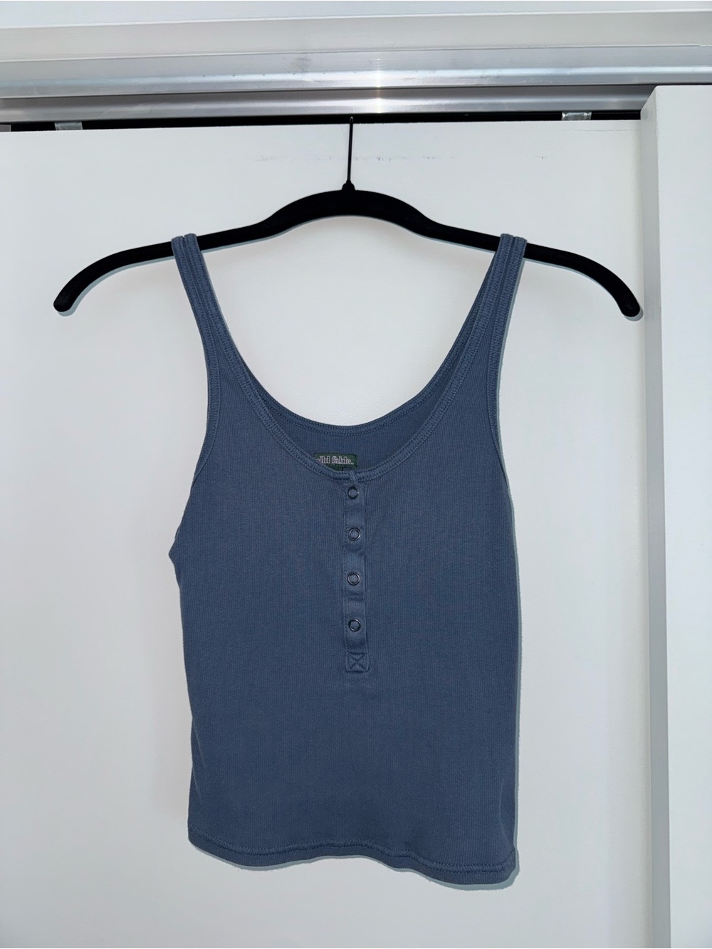 wild fable Slate Blue Ribbed Button-Front Tank
